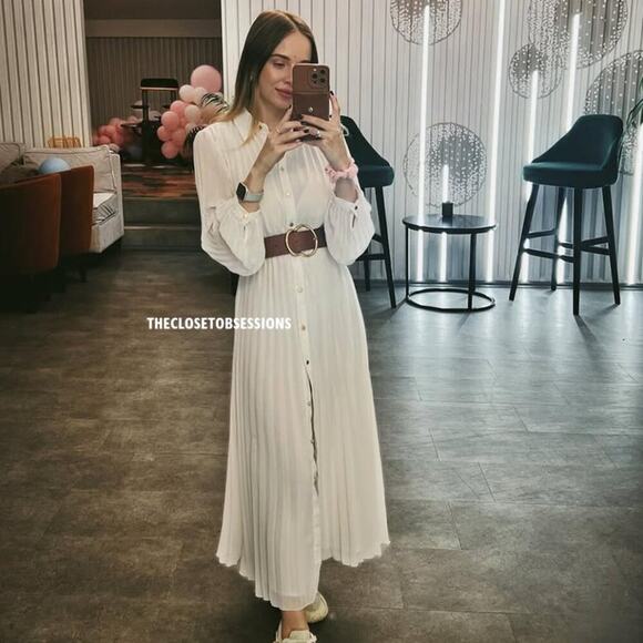 ZARA Belted Midi Dress NWT LAST ONE!!! 🤍 - Picture 13 of 16